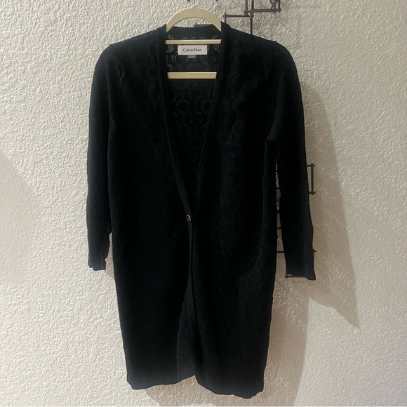 Calvin Klein long Cardigan Sweater Size M - Picture 2 of 12